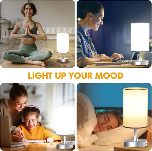Vista 6 de Lámpara de terapia de luz Caromolly, luz de 10000 lux con control remoto, 3 temperaturas de color y 4 niveles de brillo y temporizador, lámpara