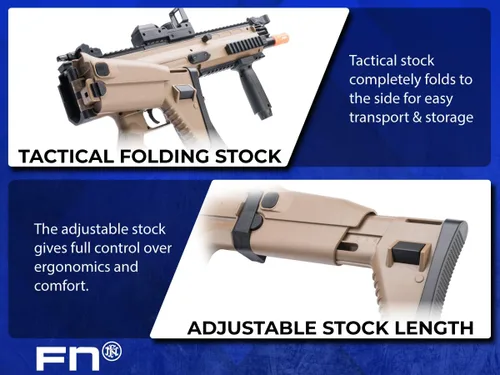Vista 6 de Evike Airsoft - FN Herstal - Rifle de Airsoft con licencia AEG Scar-L estilo Airsoft y pistola de Airsoft estilo FNS-9 por Cybergun