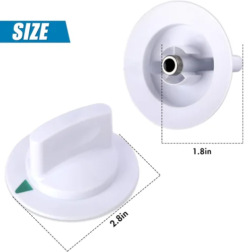 Vista 8 de WE1M652 - Perilla de control de temporizador para secadora Hotpoint General Electric Dryer - Sustituye a 1264289 AP3995164 PS1482196