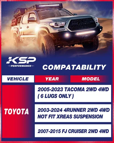 Vista 2 de KSP - Kit de nivelación delantera de 1.5 pulgadas para elevador Toyota Tacoma, espaciador de elevación delantera de 1.5 pulgadas para Toyota Tacoma