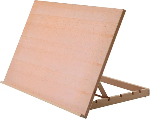 Vista 10 de Caballete de mesa de dibujo de madera de 5 posiciones