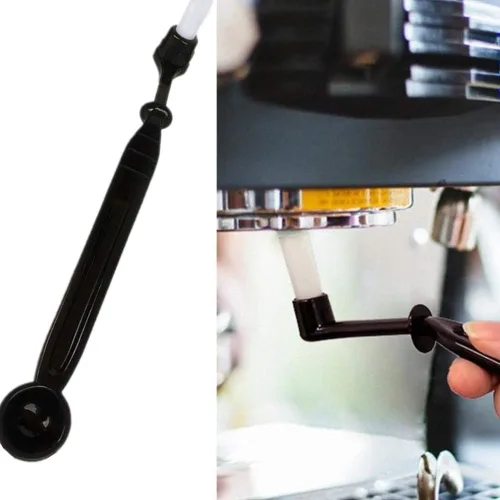 Vista 3 de Juego de cepillos de limpieza para máquina de café, 2 cepillos limpiadores de espresso con herramienta de cuchara, cepillo de cabeza de grupo