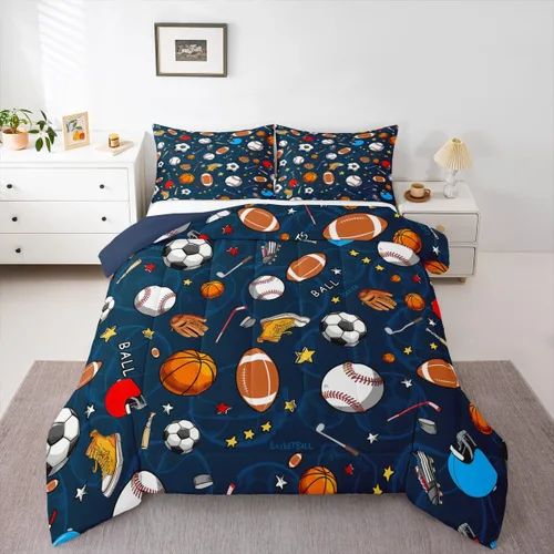 Vista 25 de Feelyou Juego de ropa de cama de coche de carreras para niños y niñas, tamaño individual, juego de edredón deportivo de velocidad para adolescentes