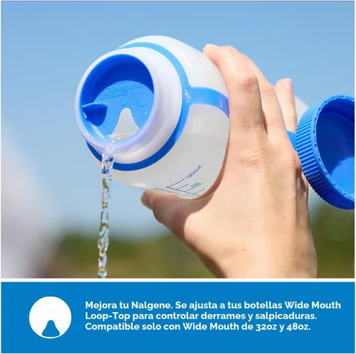 Vista 3 de Sorbo Fácil" de Nalgene, especialmente diseñado para su botella de boca ancha de Nalgene de 32 onzas.