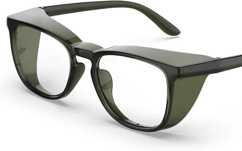 Vista 11 de TOREGE Gafas de seguridad, gafas protectoras de moda con lentes transparentes, antiniebla