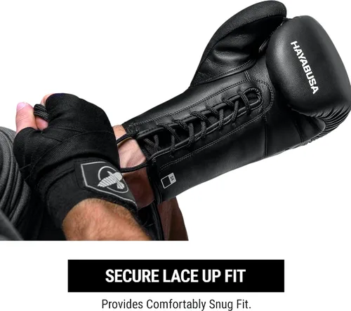 Vista 2 de Hayabusa Guantes de boxeo con cordones S4 para hombre y mujer