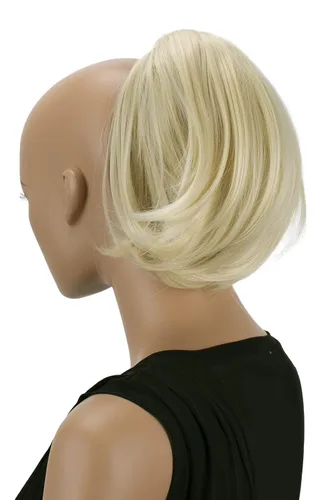 Vista 7 de CAISHA Cola de caballo con clip de mariposa para el cabello moño peinado nupcial hepburn moño Scrunchie recto negro H401