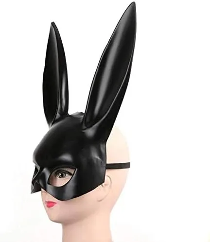 Vista 3 de TOP VACUUM PARTS Máscara de conejo para mascarada, máscara de orejas de conejo, máscaras de disfraz de mujer para baile de máscaras, simplemente