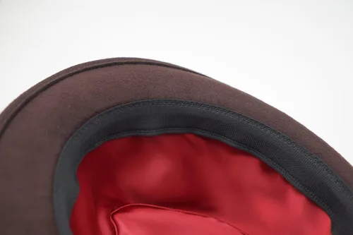 Vista 5 de Home Prefer Sombrero de invierno de fieltro de lana para hombre Sombrero de ala corta Fedora