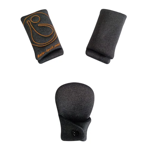 Vista 5 de Innokids Juego de fundas de correa de asiento de automóvil para bebés y niños, fundas para cinturón de seguridad con almohadilla para la Negro Gris-1