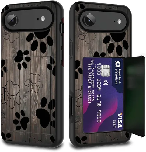 Vista 18 de Funda para tarjetas de crédito, doble capa híbrida a prueba de golpes, protección contra caídas con función atril para iPhone 17 de 6.3 pulgadas