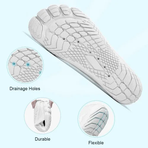 Vista 6 de HIITAVE - Zapatos acuáticos y con sensación de pies descalzos para hombre, calcetines acuáticos de secado rápido para deportes al aire libre