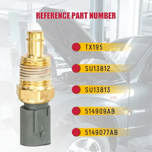 Vista 4 de Interruptor del sensor de temperatura del refrigerante del motor AUTEX Sensor de temperatura 5149077AB TX195 Compatible con Dodge Ram 1500 2500 3500