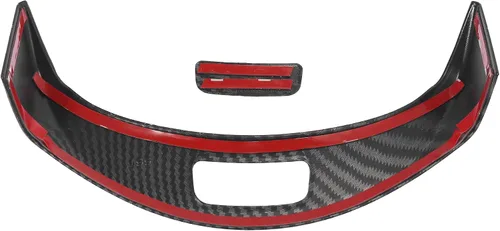 Vista 5 de X AUTOHAUX Cubierta de interruptor de botón de consola central interior con patrón de fibra de carbono para Mercedes Benz Clase C W205 GLC Class