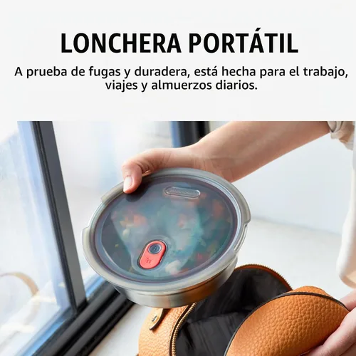 Vista 6 de Taza de almuerzo BLACK + BLUM - Recipientes reutilizables para preparar comidas para picnic y camping - Caja de almacenamiento de alimentos