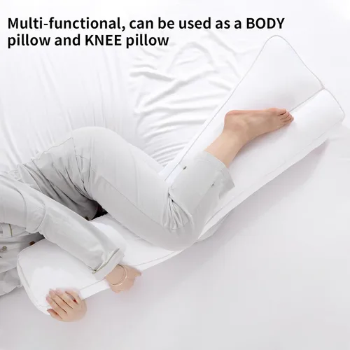 Vista 3 de HOMBYS Almohada de rodilla para dormir de lado con almohada de abrazo, dolor de cadera, almohadas de piernas para dormir, almohada corporal