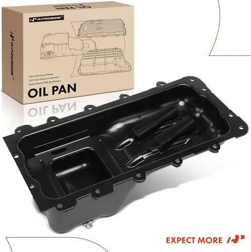 Vista 8 de A-Premium Cárter de aceite de motor con tapón de drenaje compatible con Ford F-150 F150 1997-2003, F-250 F250 1997-1999, F-150 Heritage 2004