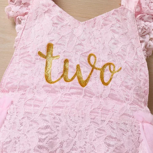 Vista 93 de Traje de bebé niña primer cumpleaños traje de encaje tul mameluco princesa tutú vestido de un año cumpleaños pastel Smash fotografía ropa