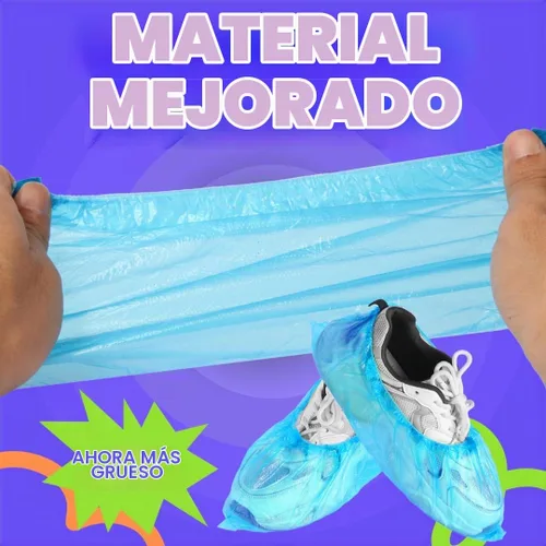 Vista 2 de Paquete de 100 fundas impermeables desechables para zapatos, talla única