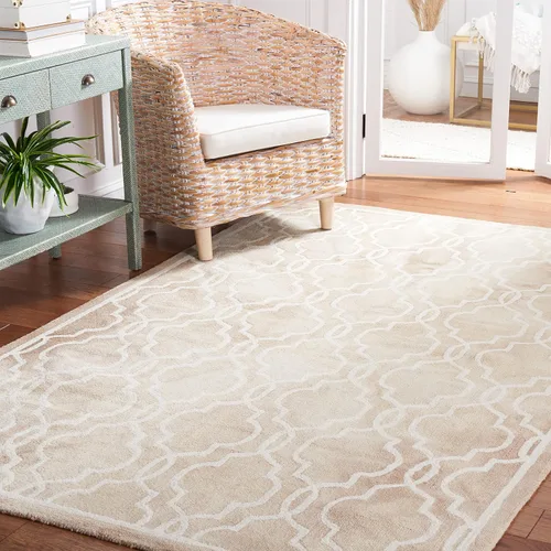 Vista 27 de SAFAVIEH Dip Dye Collection DDY539G - Alfombra decorativa de lana prémium hecha a mano con acuarela marroquí de 2 x 3 pies, color beige/marfil