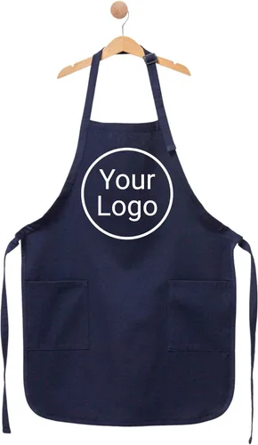 Vista 3 de Delantal con logotipo personalizado, delantal de cocina personalizado para hombres, mujeres y niños, delantal de chef ajustable con bolsillos