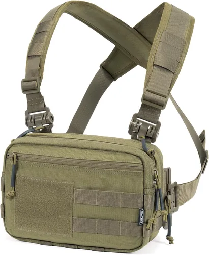Vista 9 de Bolso Táctico de Cinturón de Pecho Oculto para Transporte Discreto CCW, Bolso Molle IFAK EMT Organizador Médico para Caza al Aire Libre, Tiro