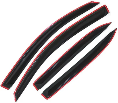 Vista 5 de Deflectores de ventana compatibles con Chevrolet Equinox 2005-2009 protector de deflector de ventana para ventana de sol y lluvia