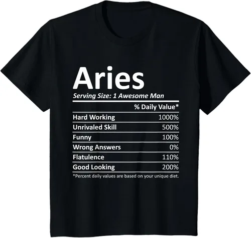 Vista 27 de ARIES Nutrition - Camiseta divertida de regalo con nombre personalizado para cumpleaños, Negro, S