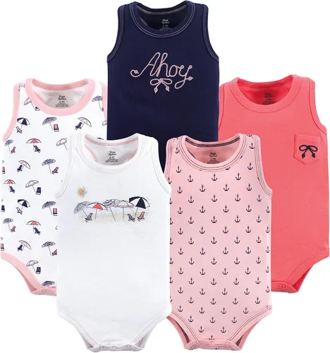 Vista 3 de Yoga Sprout Unisex Baby Cotton Bodysuit, 5 Pack Adventure