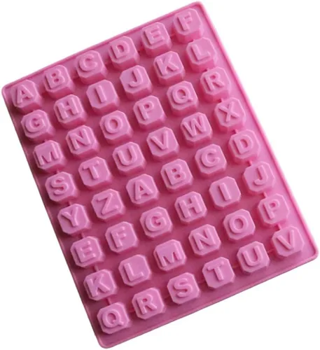 Vista 6 de Fondant Letters Candy Making Tools 48 letras inglesas alfabeto de silicona DIY