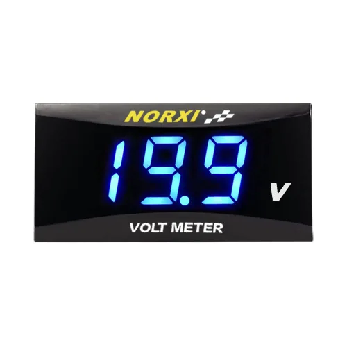 Vista 14 de Voltímetro digital para motocicleta, medidor de voltaje CC de 12 V, medidor de voltaje impermeable para automóvil y motocicleta con función de Rojo