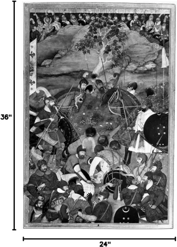Vista 2 de Muerte de Khan Jahan Lodi Nthe Decapitación de Khan Jahan Lodi C1630 Un rebelde afgano contra Shah Jahan Pintura en miniatura del Shah Jahan Nama