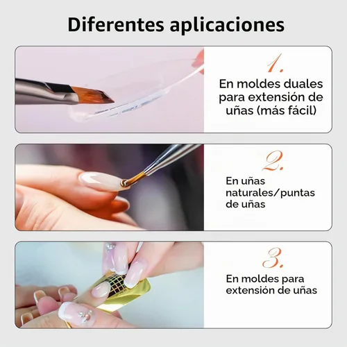 Vista 7 de Makartt Constructor de gel transparente: extensión de uñas, fuerte, autonivelante, larga duración para fortalecedor, escultura y protección