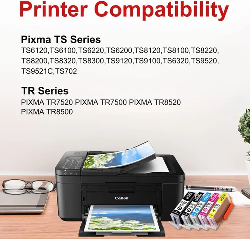 Vista 2 de 280 281 XXL Compatible 280XXL 281XXL Combo Cartuchos de tinta de repuesto para impresoras Canon PGI-280XXL PGI-281XXL PGI-281XXL PGI, uso de tinta