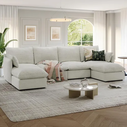 Vista 39 de Sofás modulares de 69.2 pulgadas para sala de estar, respaldo alto impermeable, sofá modular con relleno de plumón, sofá biplaza convertible