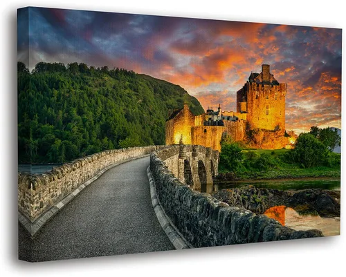Vista 14 de SpiritualHands Lienzo decorativo para pared, diseño de lugares famosos del patrimonio mundial, carteles enmarcados escénicos, paisajes modernos, 01