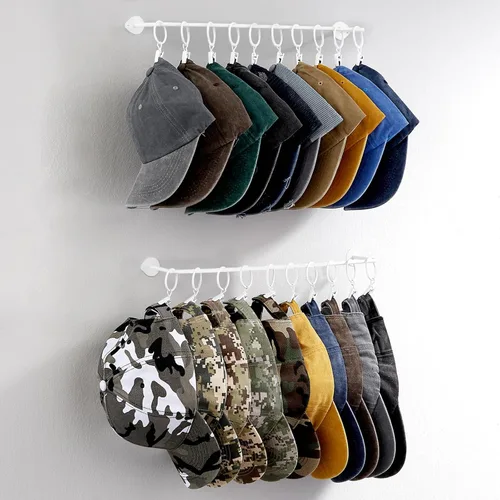 Vista 11 de Organizador de sombreros para gorras de béisbol, almacenamiento de Negro