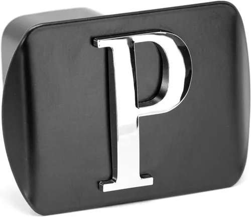 Vista 8 de Cubierta de enganche de letra cromada 3D personalizada (se adapta a receptor de 2 pulgadas, negro)