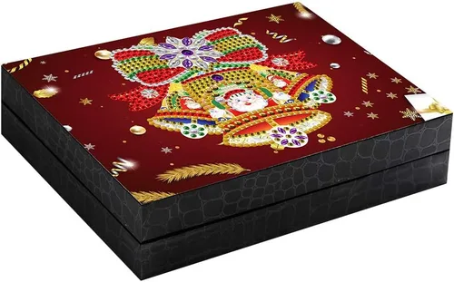 Vista 13 de DIY 5D Colorido Mariposa Diamante Pintura Joyero Kits para Adultos, Forma Especial Cristal Rhinestone Diamante Arte Joyero Organizador de Cuero PU
