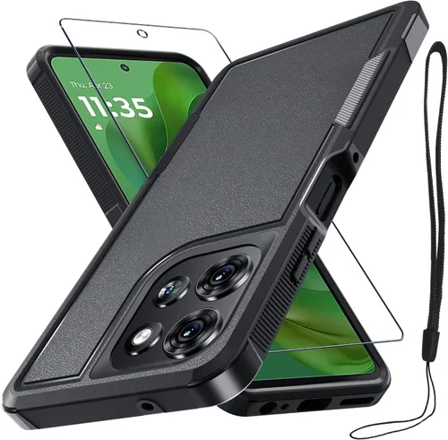 Vista 68 de Funda compatible con Moto G 5G 2024, cuerpo completo, resistente, resistente, a prueba de golpes, con correa de cordón, protector de pantalla