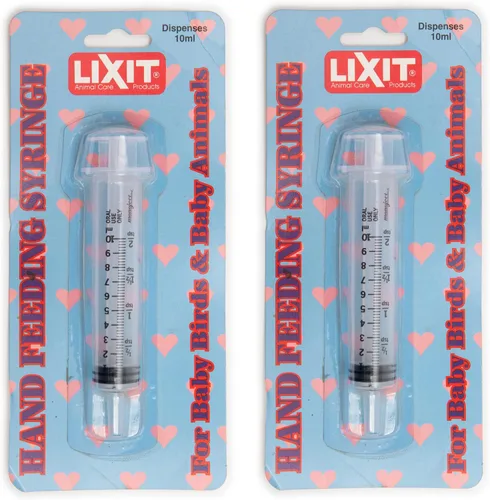 Vista 4 de Lixit Jeringa de alimentación manual para animales bebé, 10 ml
