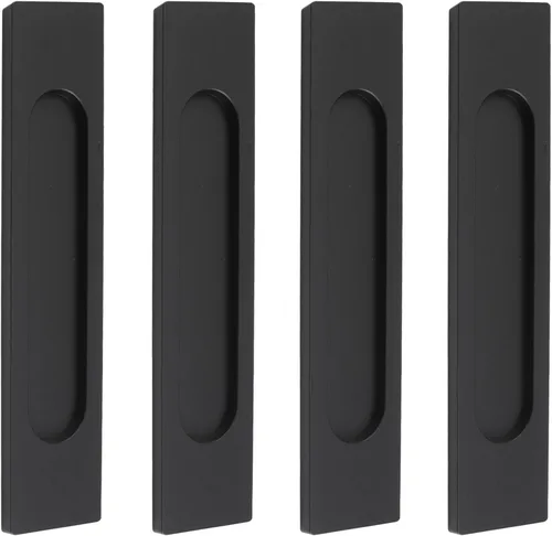 Vista 11 de MOROBOR Tiradores de puerta corredera ovalados autoadhesivos de 7.087 in, 2 manijas de aleación de aluminio sin perforaciones para puertas Bronce