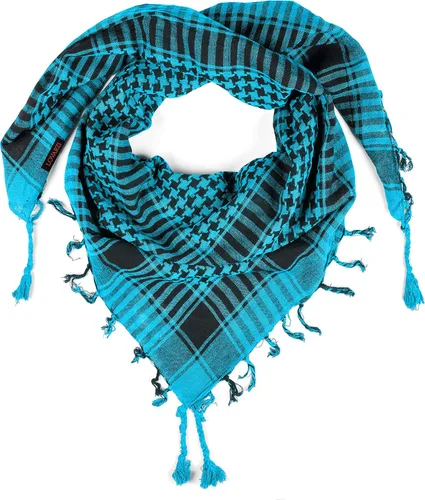 Vista 25 de LOVARZI Shemagh Cottons Arab Keffiyeh - Bufanda militar táctica para cabeza y cuello