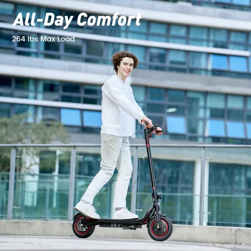 Vista 8 de Electric Scooter, 28/22 Miles Range, 28/23 MPH Speed, 10" Tire, 1000/500W Powerful Motor, Disc Brake & Smart APP, with Lights, Portable Foldable