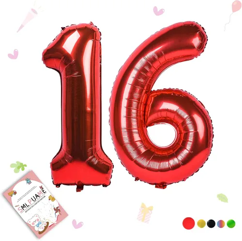 Vista 77 de Globos grandes de 40 pulgadas de números del 0 al 9, globos numéricos para decoración de fiesta de cumpleaños, globos de helio de aluminio
