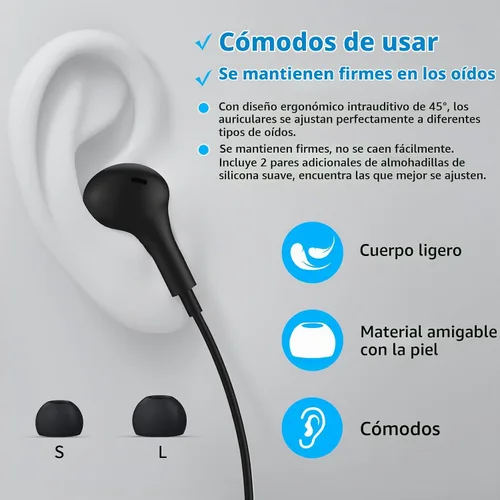 Vista 6 de Auriculares USB con micrófono para laptop, auriculares magnéticos con cable de 7.5 pies con aislamiento de ruido, auriculares intrauditivos