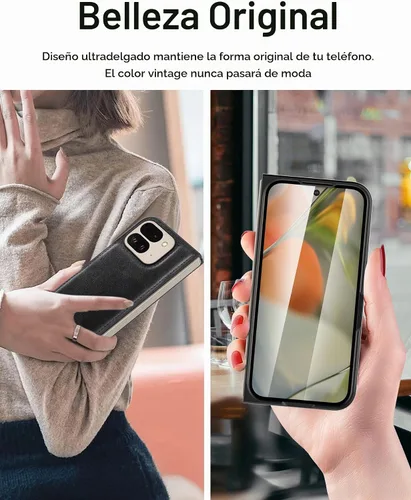 Vista 9 de Foluu Funda para Google Pixel 9 Pro Fold, con Protector de Pantalla Frontal Integrado, Cuero PU + Carcasa Rígida de PC Ultra Delgada Slim Duradera