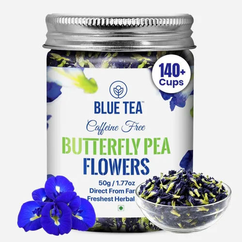 Vista 18 de BLUE TEA - Té de flor de guisante mariposa - 0.35 onzas (más de 40 tazas) suelto Rico en antioxidantes Sin cafeína - Té desintoxicante - A base