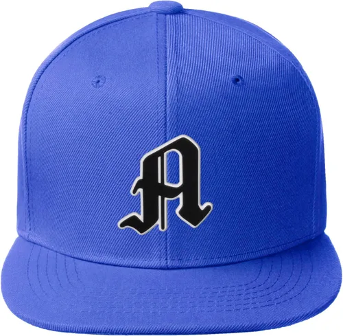 Vista 1603 de Daxton Gorra clásica con visera de billete plano con letras del alfabeto inglés antiguo de la A a la Z