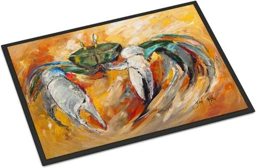 Vista 244 de Caroline's Treasures JMK1017JMAT - Tapete de caza de rana garza azul, 24 x 36 pulgadas, tapete para puerta delantera, interior y exterior